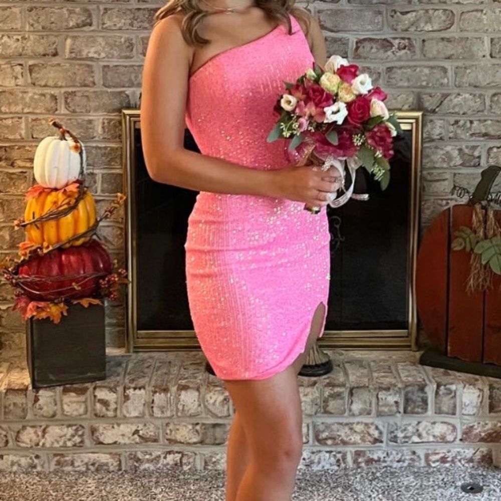 Pink sequin dress
